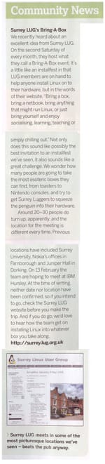 Surrey LUG featured in Linux Format Magazine!
